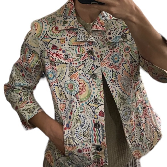 Ruby Rd multi Jean Jacket size 4 petite - Picture 7 of 7